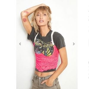 Sexy WE ARE HAH Bust A Move Haht Pink Lava Bustier Lingerie Lace Corset M